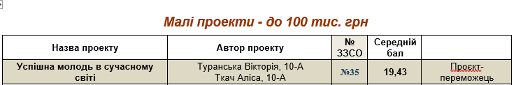  У Вінниці визначили переможців конкурсу "Бюджет шкільних проєктів"