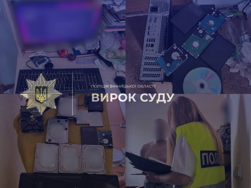 Двоє чоловіків засуджені за розповсюдження дитячої порнографії на Вінниччині
