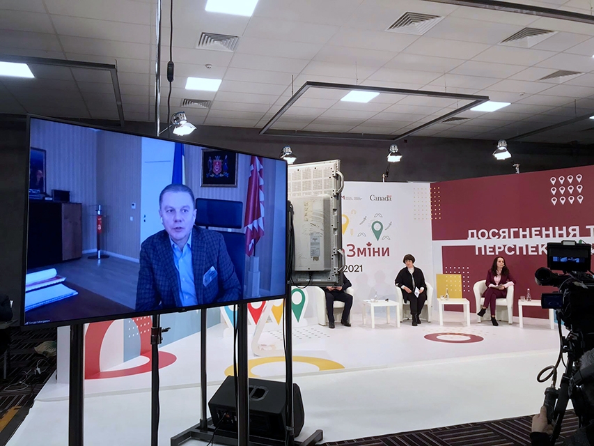 Сергій Моргунов під час Міжнародної конференції розповів як Вінниця співпрацювала із ПРОМІС останні п’ять років