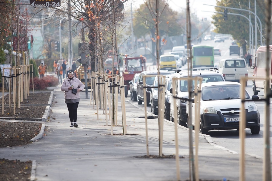 Цьогоріч у Вінниці відремонтували більше 22 тисяч квадратних метрів тротуарів