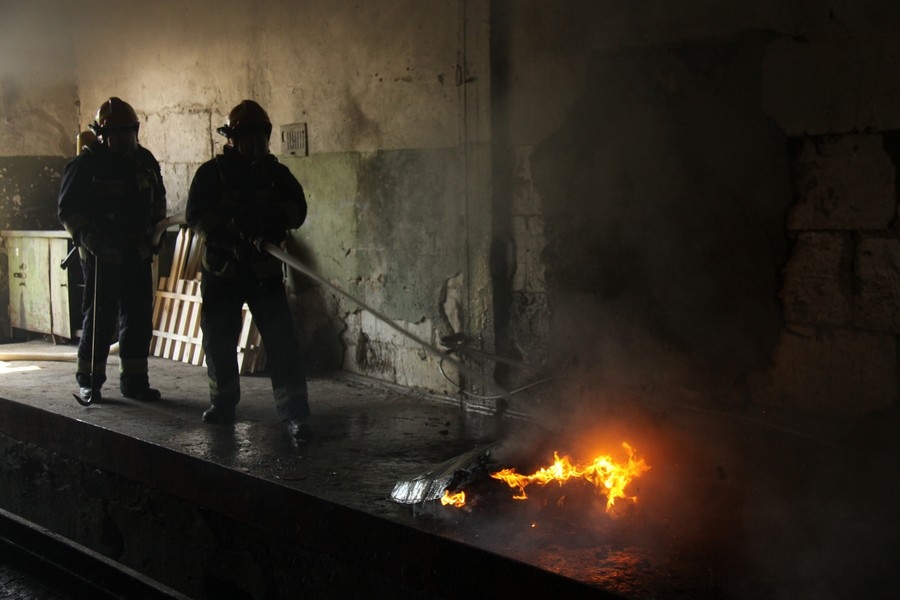 Вінницькі вогнеборці гасили "пожежу" на території Стрижавської колонії