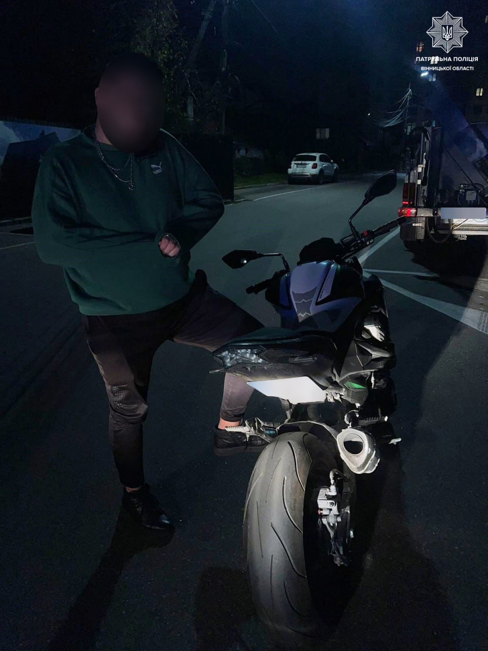 У Вінниці зупинили мотоцикліста - транспорт був у міжнародному розшуку