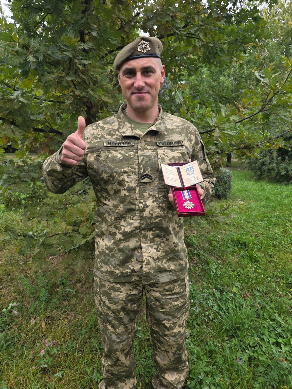 Президент відзначив вінницького бійця ТрО орденом «За мужність» lll ступеня