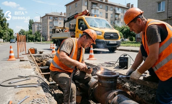 Через порив труби без води залишились дві вулиці Вінниці Через порив труби без води залишились дві вулиці Вінниці