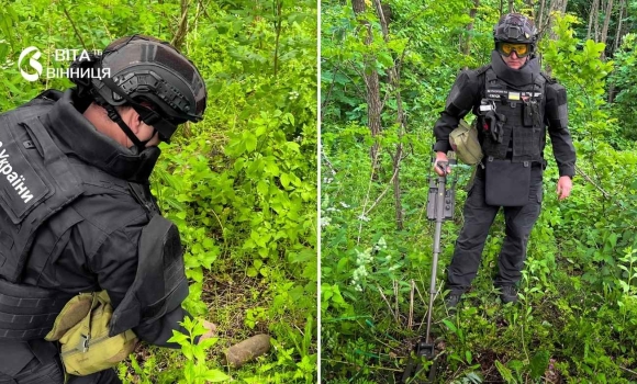 На Вінниччині сапери знешкодили артилерійський снаряд часів Другої світової війни На Вінниччині сапери знешкодили артилерійський снаряд часів Другої світової війни