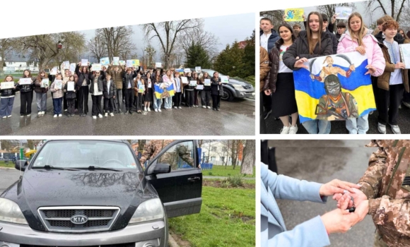 Освітяни ліцею №36 у Вінниці передали на фронт уже другий автомобіль Освітяни ліцею №36 у Вінниці передали на фронт уже другий автомобіль