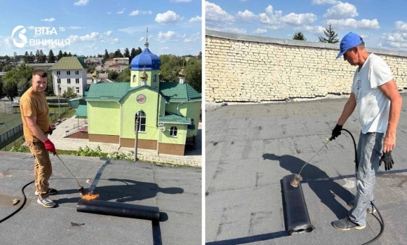 У Калинівській громаді відновлюють дах спортивної школи, який пошкодив буревій У Калинівській громаді відновлюють дах спортивної школи, який пошкодив буревій